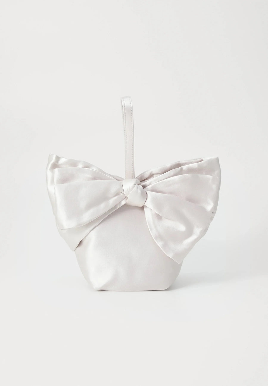 Ruby Satin Bow Bag