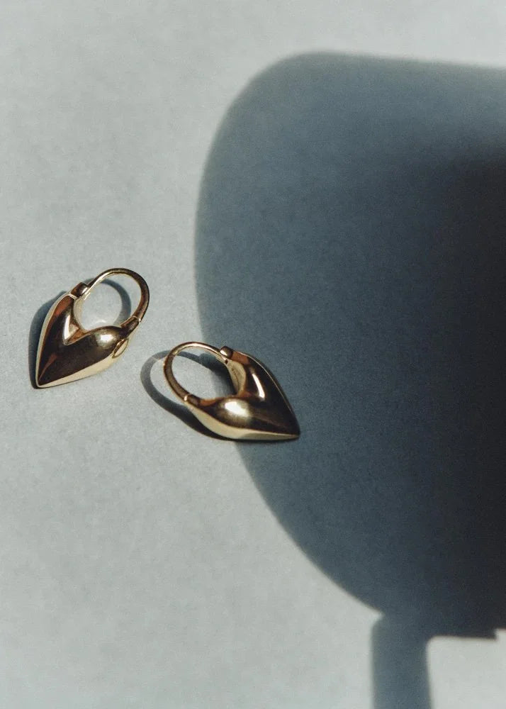 Roscida Heart Hoops