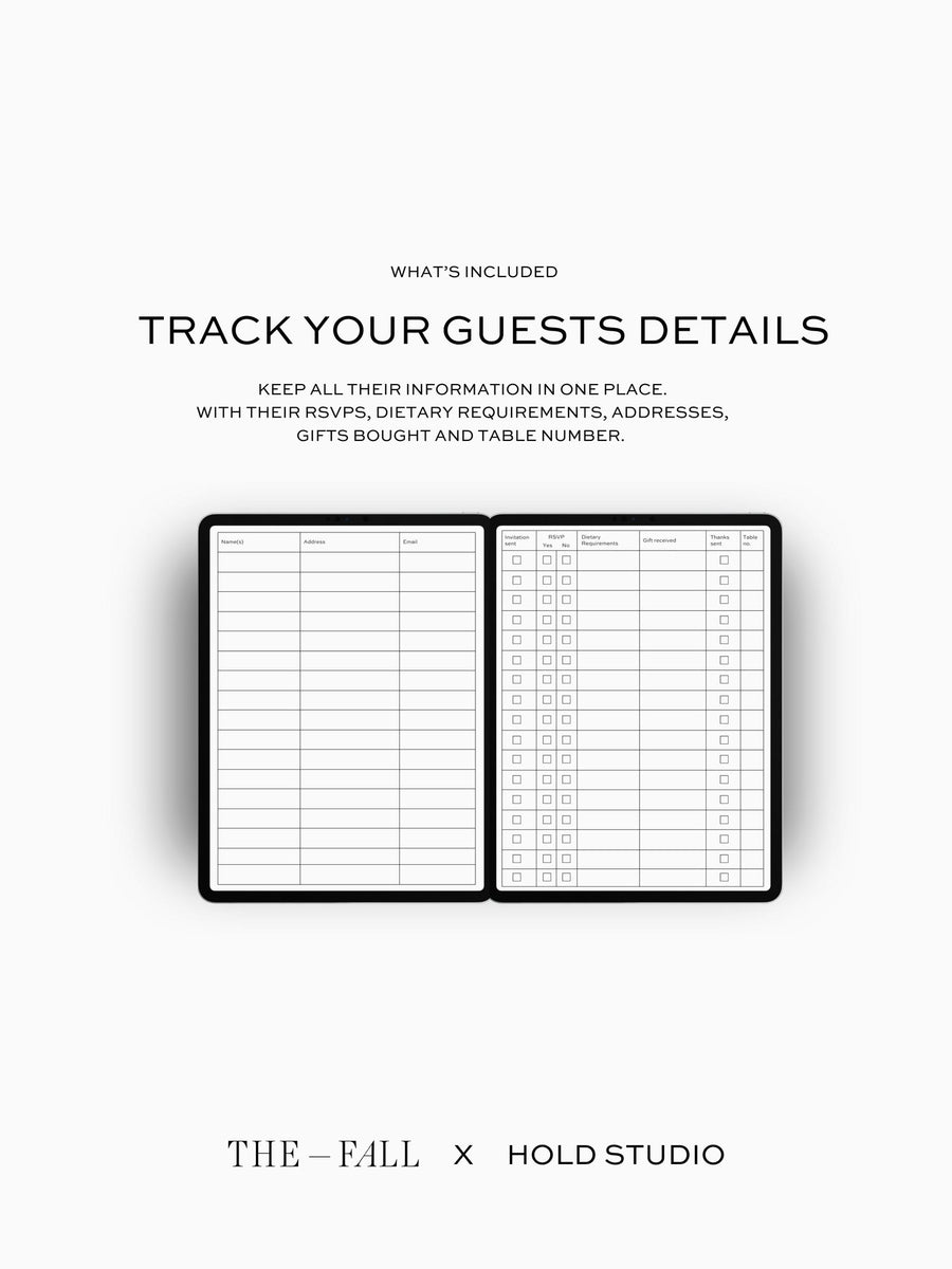 The Fall x Hold Studio: The Digital Wedding Planner