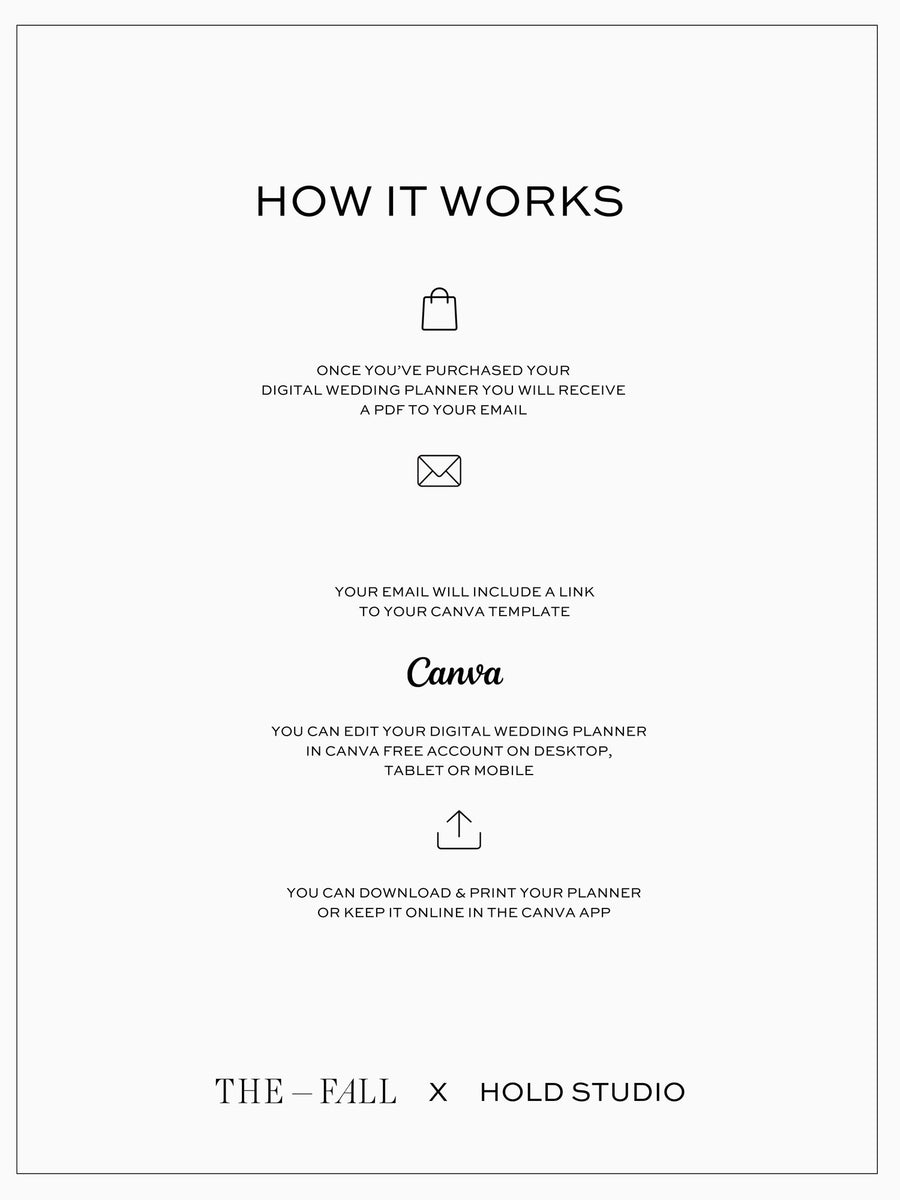 The Fall x Hold Studio: The Digital Wedding Planner