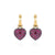 The Ruby Heart Earrings