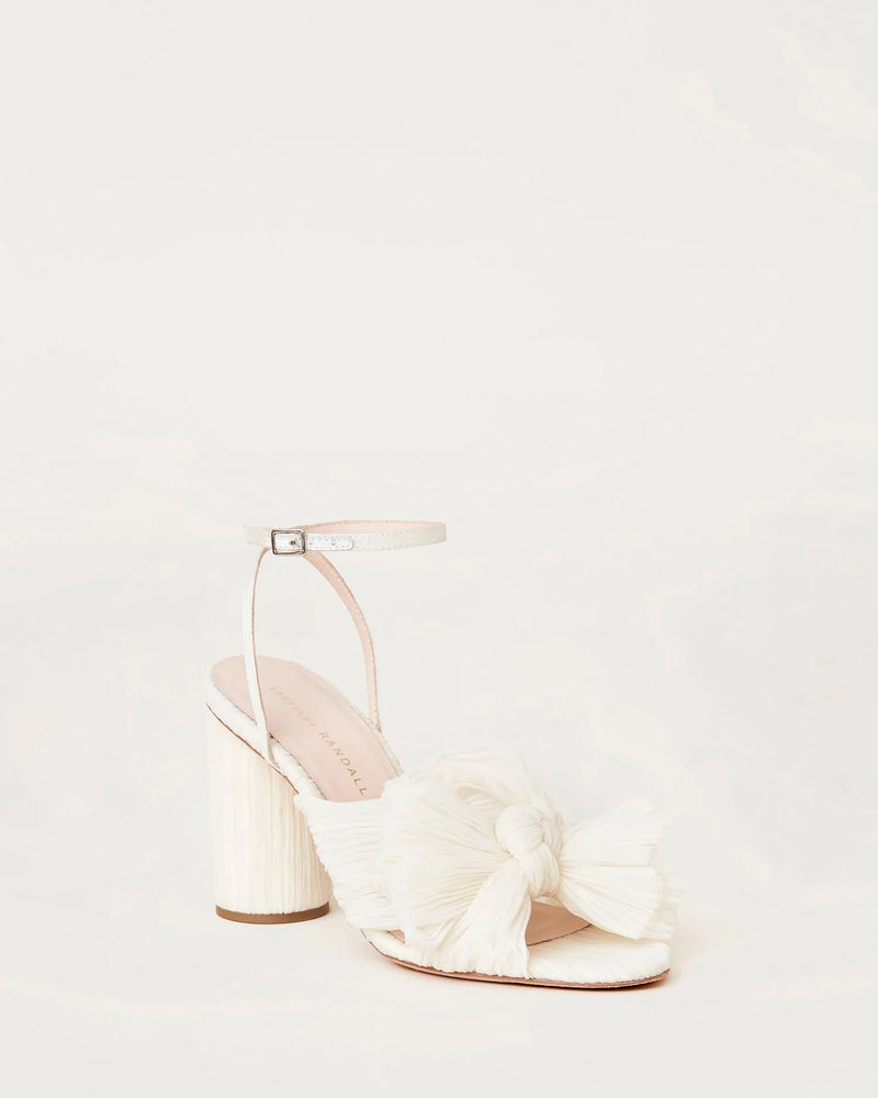 Camellia Pleated Bow Heel