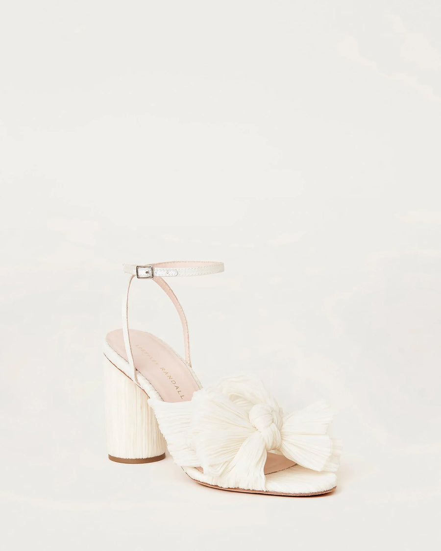 Camellia Pleated Bow Heel