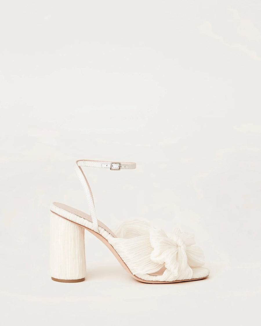 Camellia Pleated Bow Heel