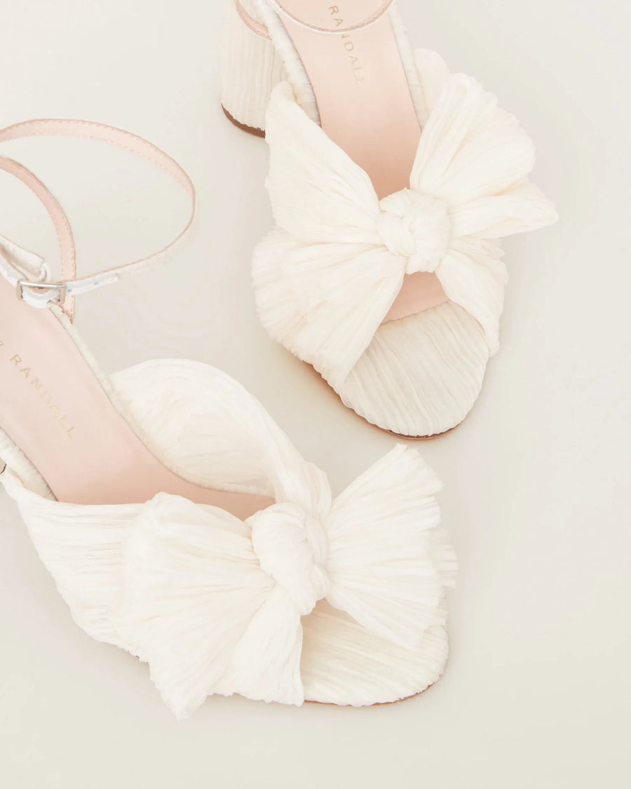 Camellia Pleated Bow Heel