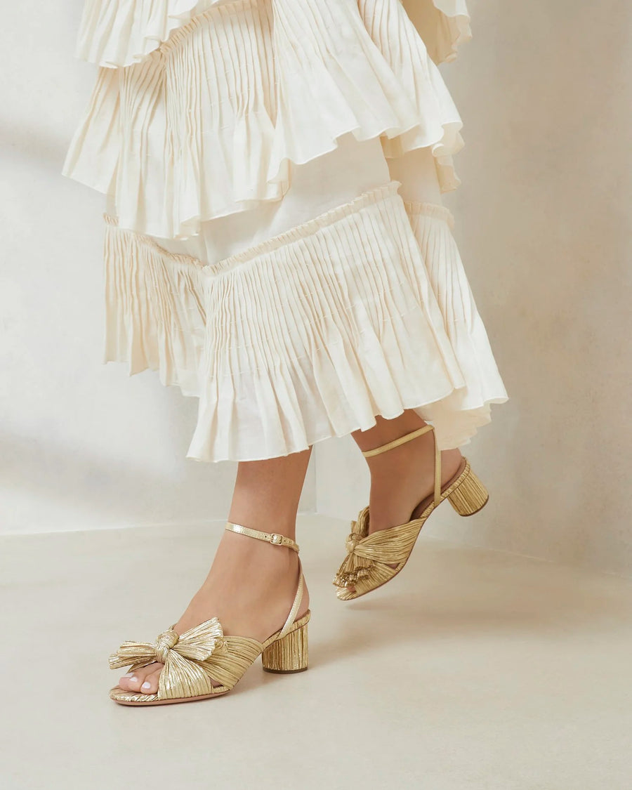 Dahlia Pleated Bow Heel