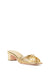 Hazel Gold Leather Knot Mule