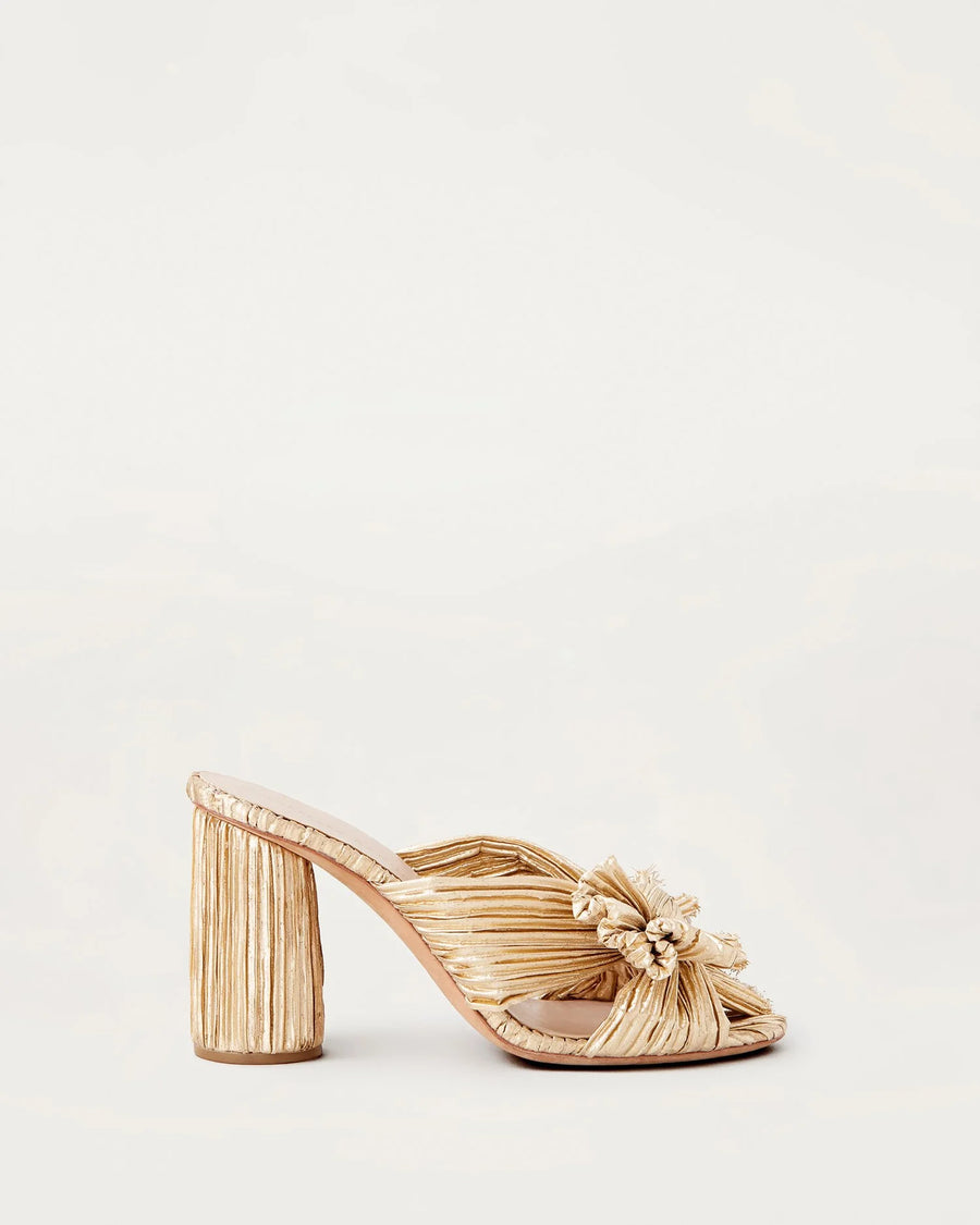 Penny Pleated Bow Heel