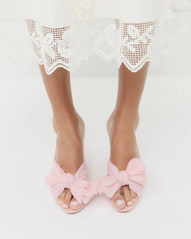 Penny Pleated Bow Heel