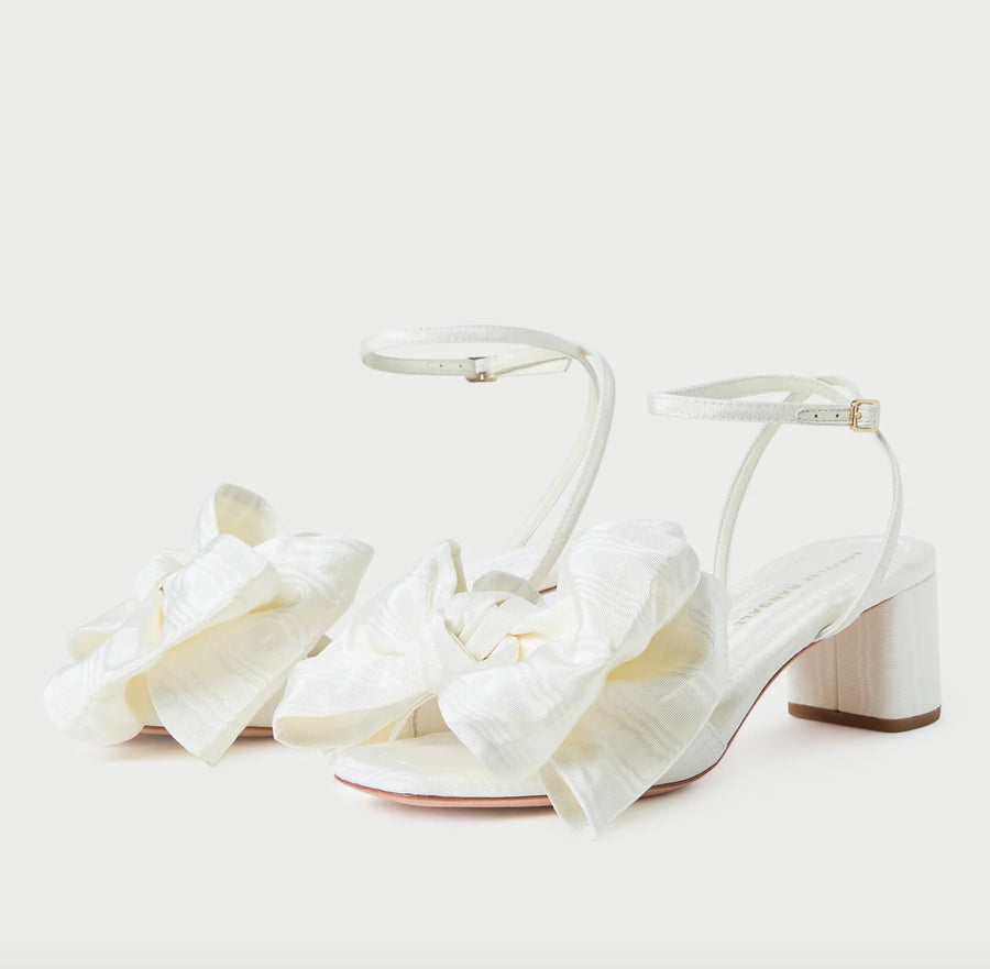 Carmen Cream Moire Bow Sandal