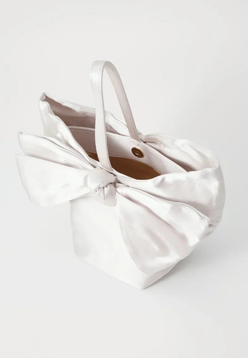Ruby Satin Bow Bag
